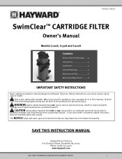 Hayward C100S SwimClear Single Element Manual