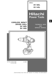 Hitachi DV18DL Instruction Manual