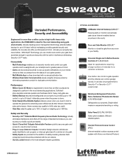 LiftMaster CSW24VDC CSW24VDC Sell Sheet Manual
