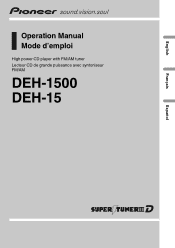 Pioneer DEH 1500 Owner's Manual
