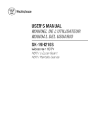 Westinghouse SK-19H210S User Manual