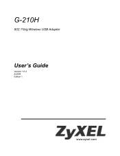 ZyXEL G-210H User Guide