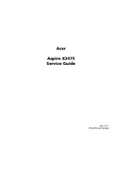Acer Aspire X3475 Acer Aspire X3475 Desktop Service Guide