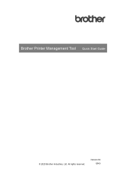 Brother International TJ-4120TN Brother Printer Management Tool Quick Start Guide