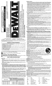 Dewalt DWC860W Instruction Manual