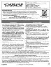 Maytag MDB7949SDZ Warranty Information