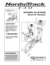 NordicTrack 130 Elliptical Canadian French Manual