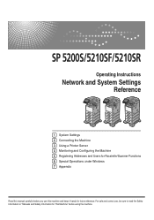 Ricoh Aficio SP 5210SF Network Guide