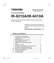 Toshiba IK-6200A Instruction Manual
