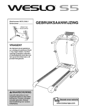 Weslo Cadence S5 Treadmill Dutch Manual