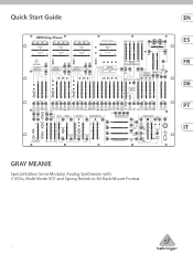 Behringer 2600 GRAY MEANIE Quick Start Guide