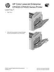 HP CP4525n HP Color LaserJet Enterprise CP4020/CP4520 Series Printer - Load Tray 1
