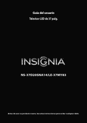 Insignia NS-37D20SNA14 User Manual (Spanish)