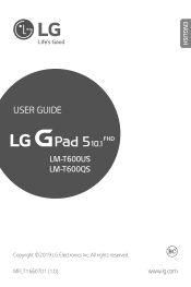LG G Pad 5 10.1 FHD Owners Manual