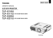 Toshiba TLPX20 Owners Manual