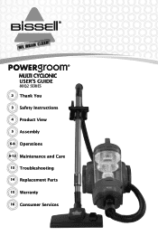 Bissell PowerGroom Multi Cyclonic Canister User Guide