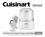 Cuisinart ICE-20R Instruction and Recipe Booklet