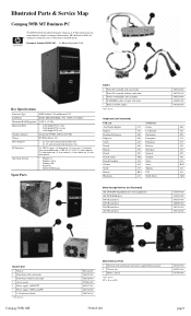 HP 505B Illustrated Parts & Service Map: Compaq 505B MT Business PC