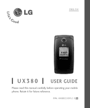 LG UX380 Owner's Manual