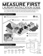 LG DLE3050W Additional Link - Measure First Laundry Installation Guide