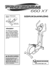 ProForm 660 Xt Dutch Manual