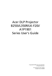 Acer B250i User Manual