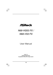 ASRock N68-VGS3 FX User Manual