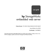 HP Surestore 64 FW 05.01.00 and SW 07.01.00 HP StorageWorks Embedded Web Server User Guide (AA-RTDRB-TE, June 2003)