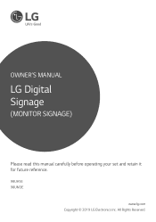 LG 98UM3E-B Owners Manual