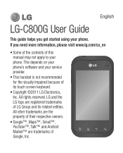 LG LGC800G User Guide