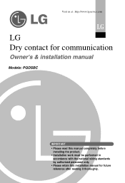 LG PQDSB Owner's Manual