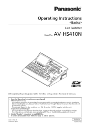 Panasonic AV-HS410 Operating Instructions Basic