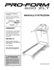 ProForm 600 Zlt Treadmill Italian Manual