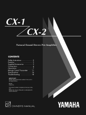 Yamaha CX-2 Owner's Manual