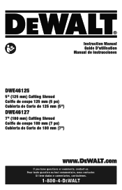 Dewalt DWE46125 Instruction Manual