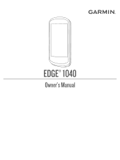Garmin Edge 1040 Owners Manual