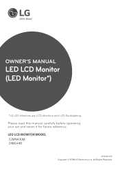 LG 22MN430M-B Owners Manual