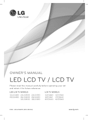 LG 32LS3450 Owners Manual