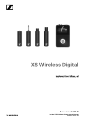 Sennheiser XSW-D XLR BASE SET Instruction manual - XS Wireless Digital PDF