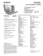 Sony PCV-L640 Marketing Specifications