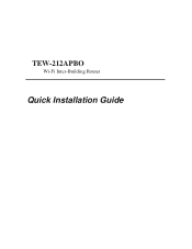 TRENDnet TEW-212APBO Quick Installation Guide
