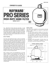 Hayward Pro-Series™ Top Mount Systems Model: S310T