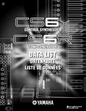 Yamaha CS6R Data List