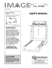Image Fitness 10.6ql Treadmill English Manual