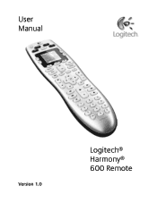 Logitech Harmony 600 User Manual