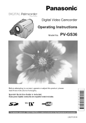 Panasonic PVGS36 PVGS36 User Guide