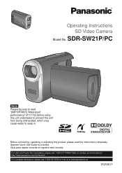 Panasonic SDR-SW21-S Sd Movie Camera - Multi Language
