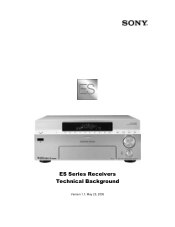 Sony STR-DA333ES Technical Background