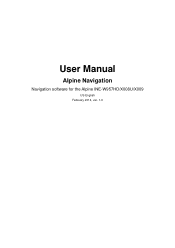 Alpine X009-WRA Navigation Owner's Manual (english)