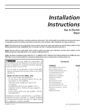 Frigidaire FEQ332ES Installation Instructions (All Languages)